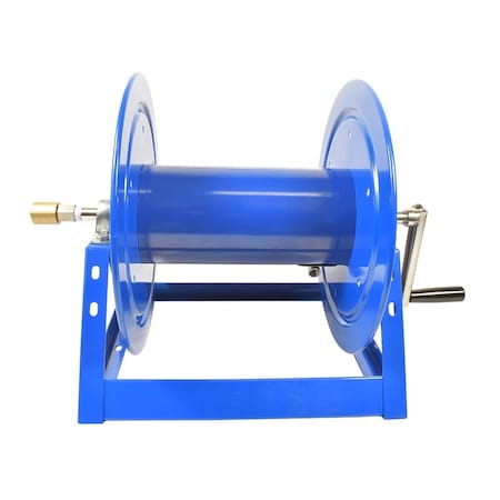 Interstate Pneumatics Pressure Washer Manual Hose Reel Blue Powder Coated Steel - For 200ft X 3/8in Hose No Hose Incl. PW7192